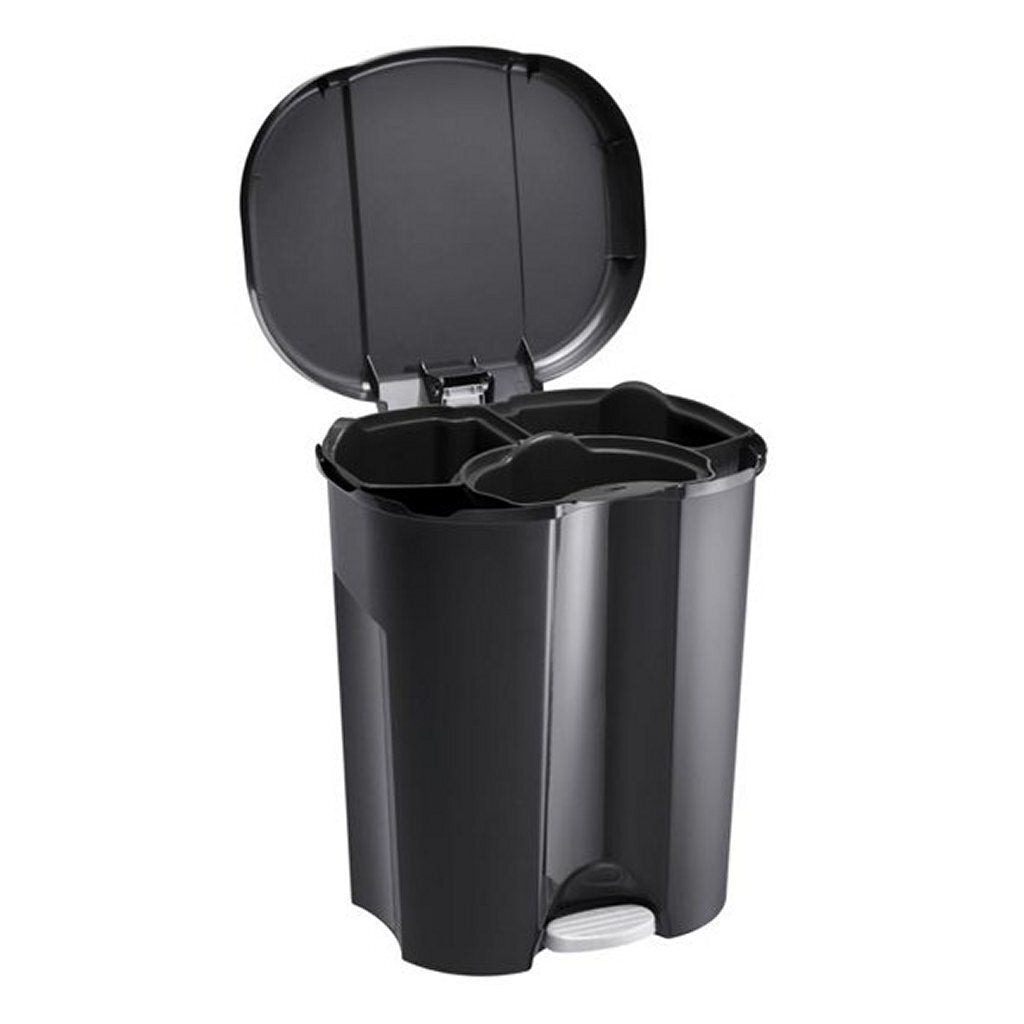 Rotho Trio Waste Bucket 10L + 2x15L nero