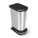 Rotho Paso Duo Pedal Bin 50l Silver Metallic