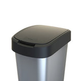 Rotho Twist waste bin 50l silver metallic