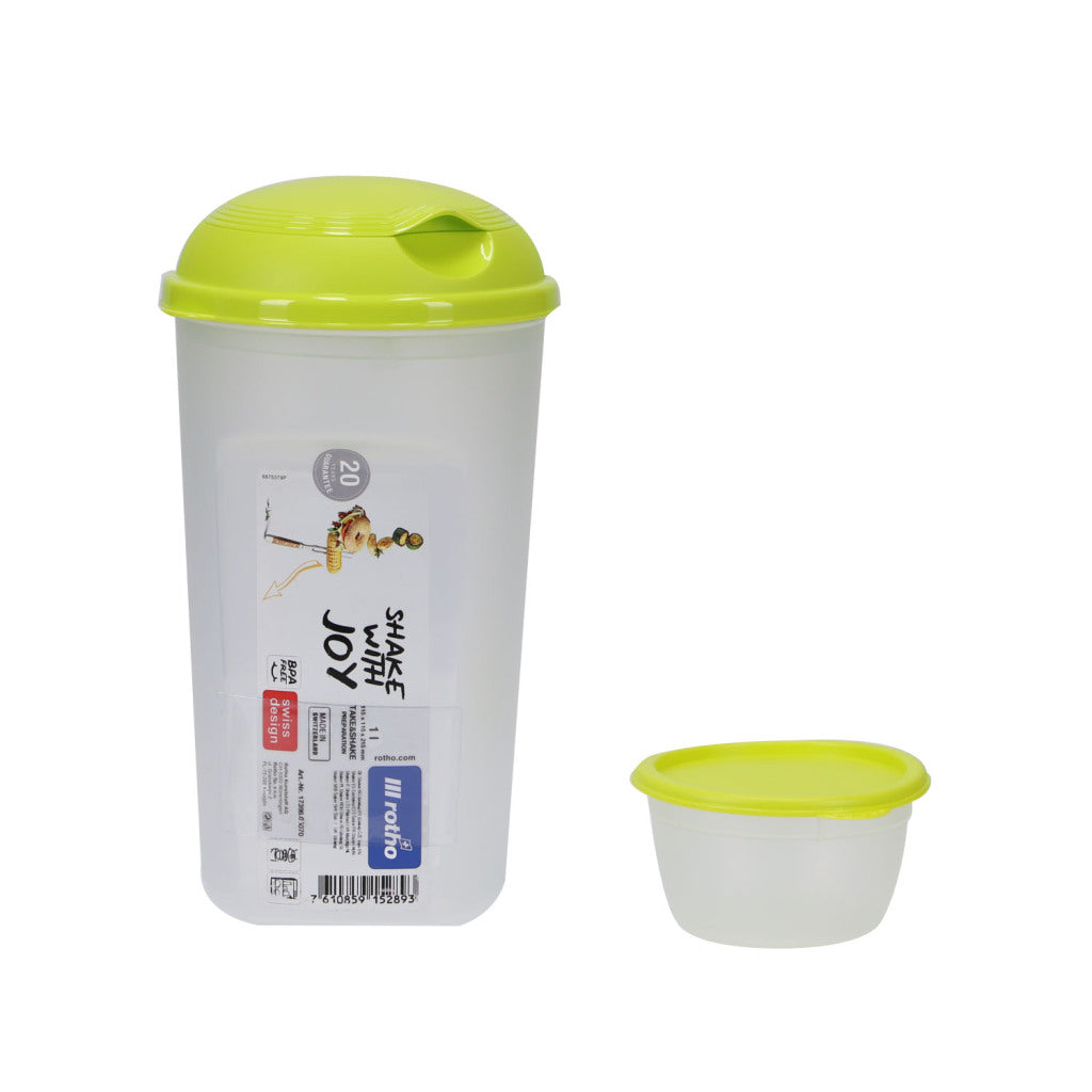 Rotho Rotho Take and Shake Saladeen Saus Stroier 1l Lime Green