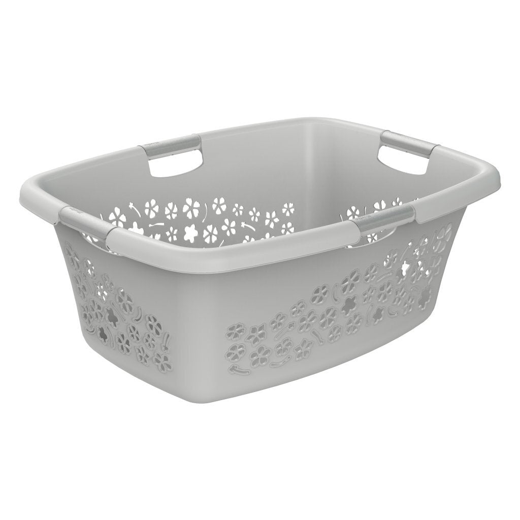 Rotho Flowers Laundry Basket 50l Grey