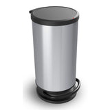 Rotho Rotho Paso Pedal bin 30l metallic silver black