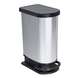 Rotho Rotho Paso Pedal Bin 50l Silver Metallic