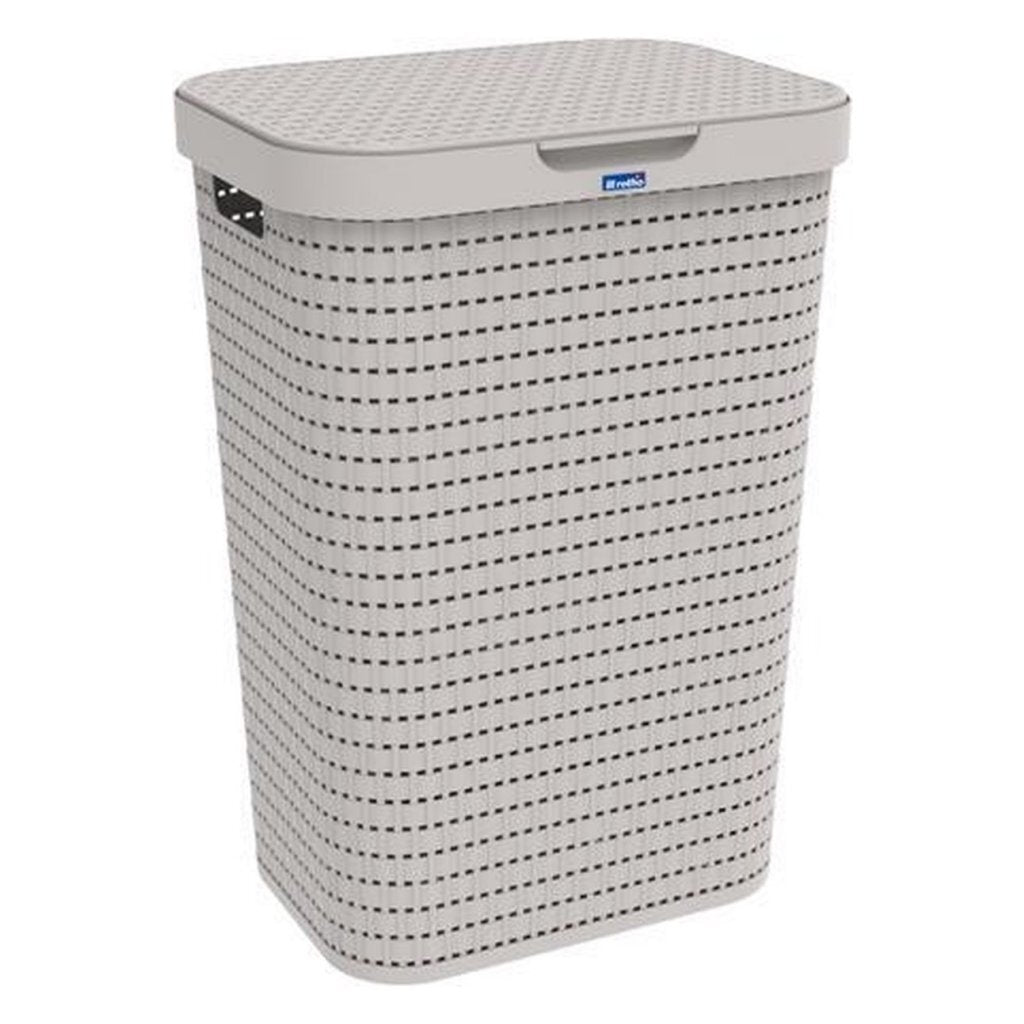 Rotho Country Laundry Basket 55L Cappuccino