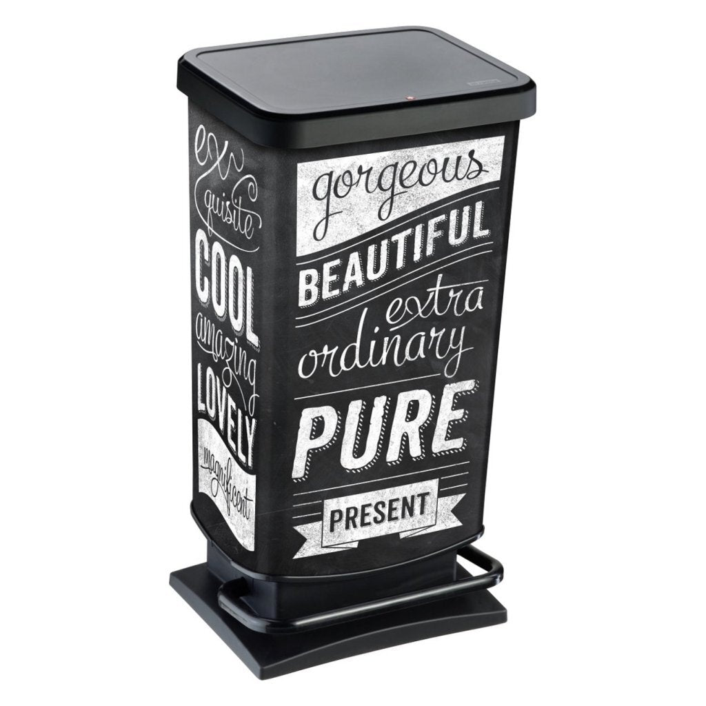 Rotho Paso Pedal Bin Hipster 40L Black