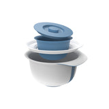 Rotho Fresh Mounting Bowl con splash Cover 4L Horizon Blue