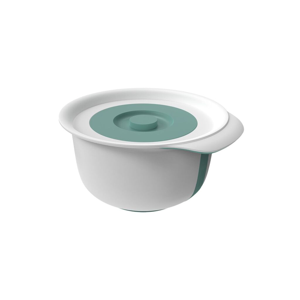 Rotho Fresh Mounting bowl with splash cover 4L Mistletoe Green