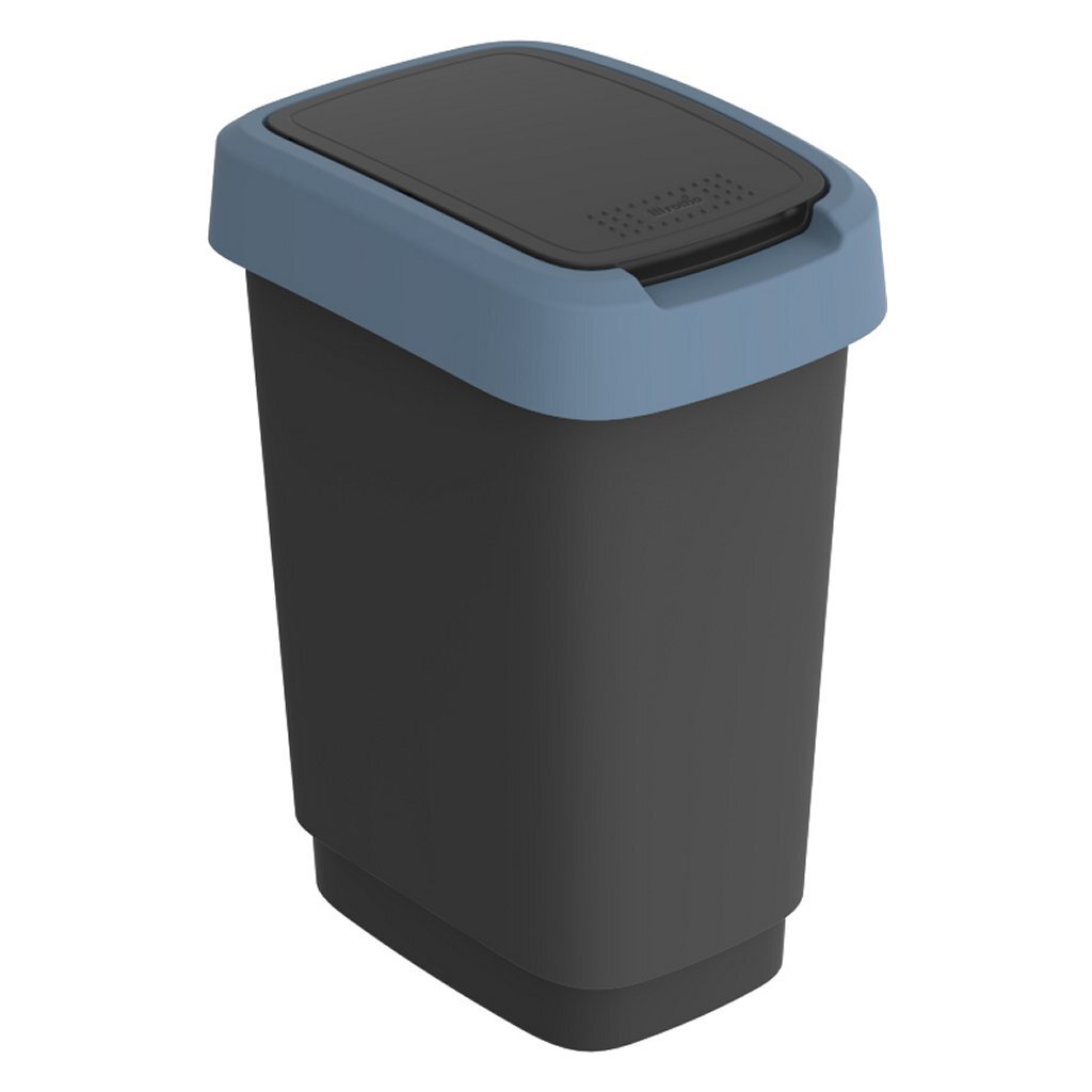 Rotho Twist Waste Bin 10l Horizon Blue Anthracite