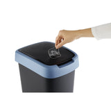 Rotho Twist Waste Bin 10l Horizon Blue Anthracite