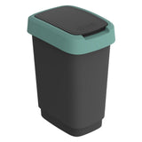 Rotho Twist Waste Bin 10l Mistletoe Green Anthracite