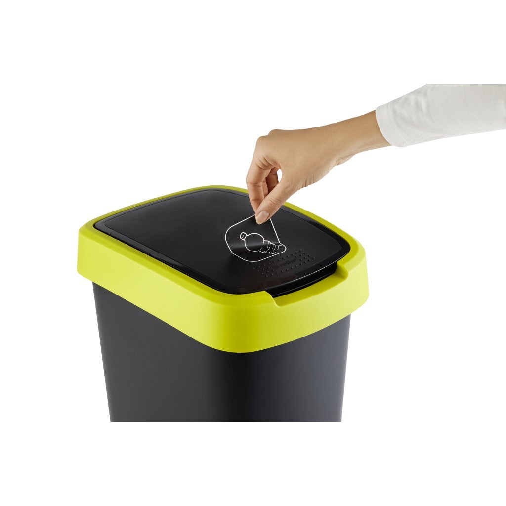 Rotho Twist Waste Bin 10L Lime Anthracyt