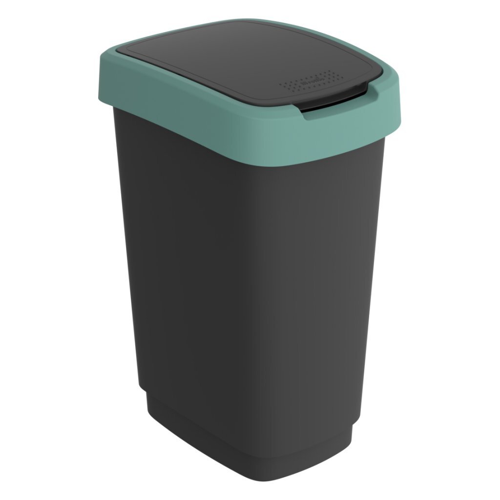 Rotho Twist Waste Bin 25l Mistel -Grün -Anthrazit