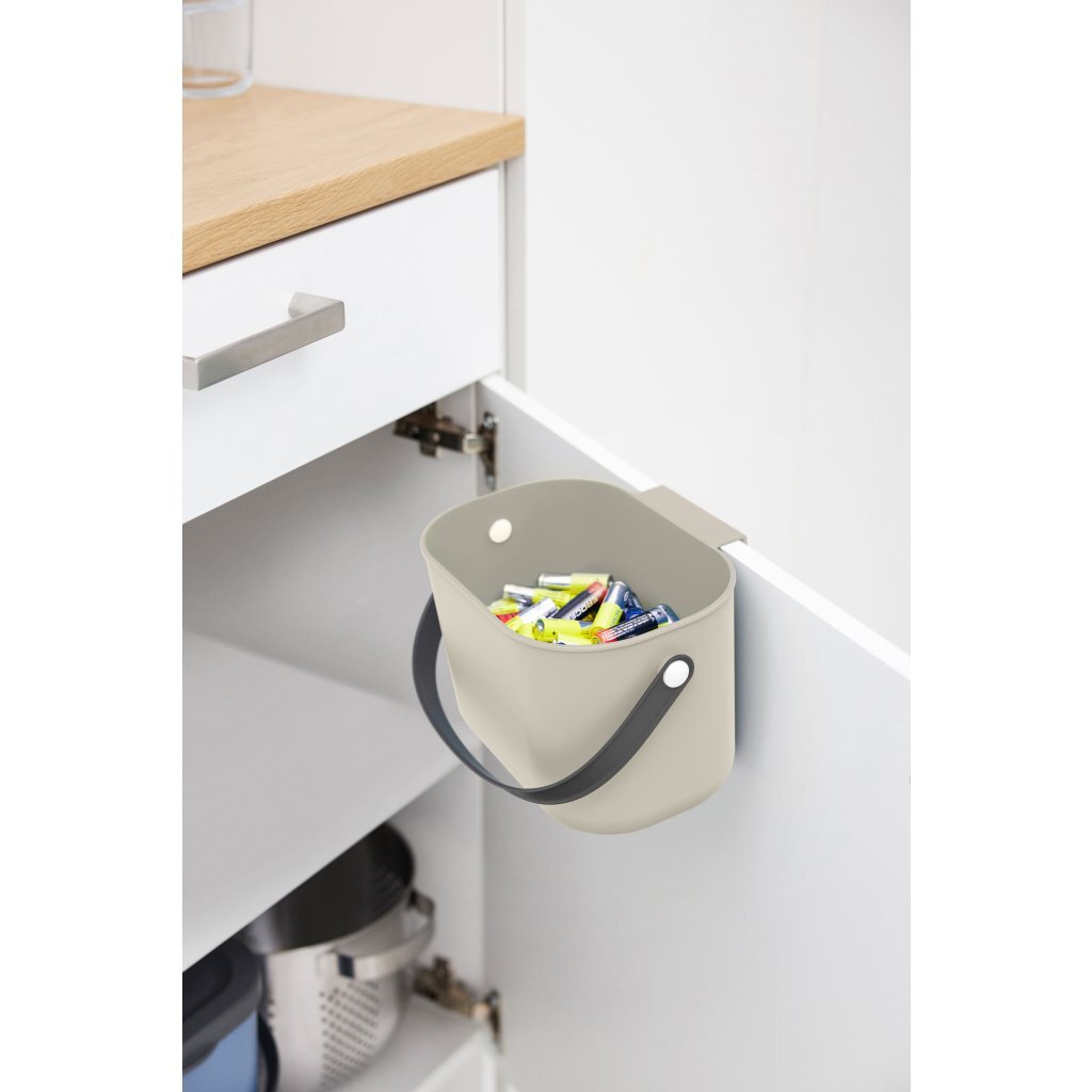 Rotho Albula Bio Waste Bin 3.2L Cappuccino