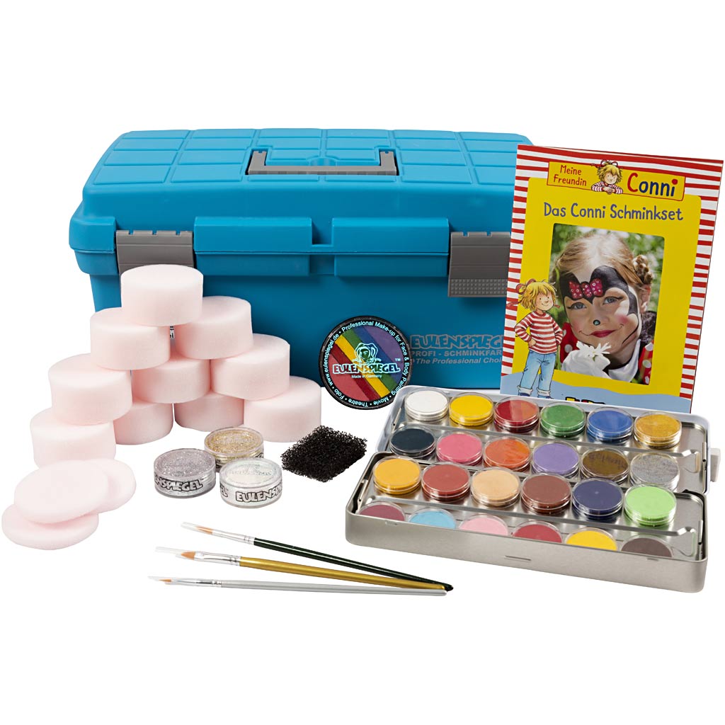 Eulenspiegel Facepaint - Starter Set, verschidde Faarwen, 1 Set