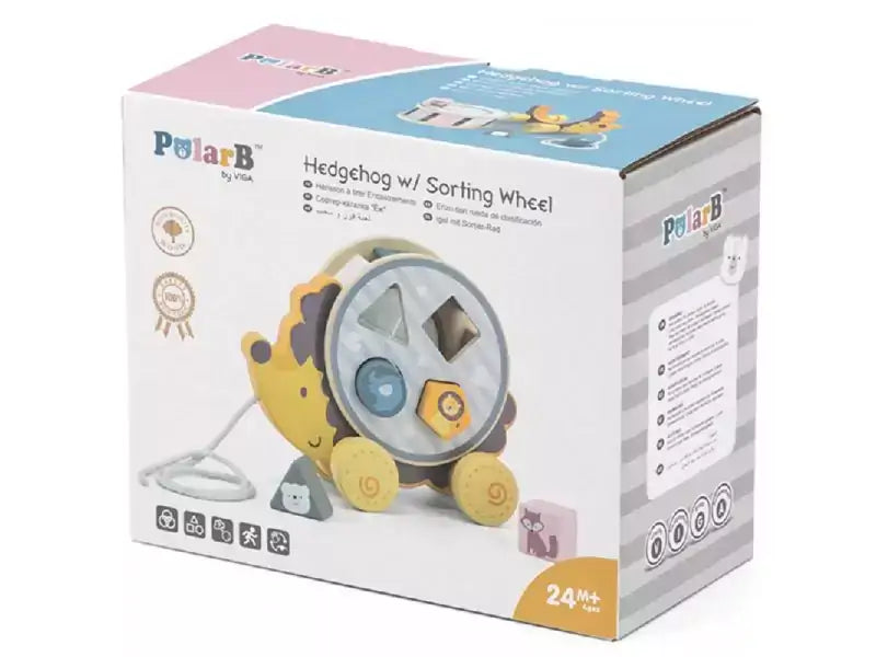 Oku polarb wooden hedgehog shape sorting figure