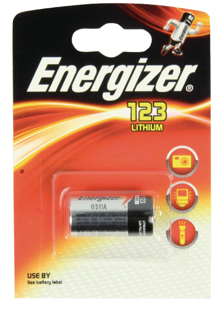 Energizer EN123P1 EL123 Lithium Photo Battery 1-blister