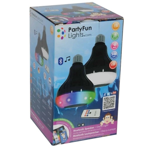 Kotronic party fun lights disco lamp with Bluetooth speaker