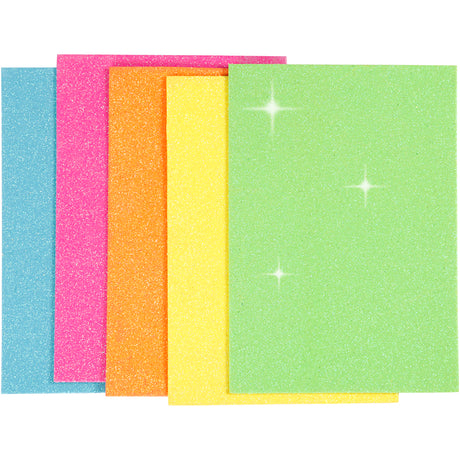 Creativ company foam sheets, a5, sheet 150x210 mm, thickness 2 mm, various colors, 5 sheets 1 box