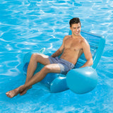 Summer waves inflatable chair rocking lounge teal