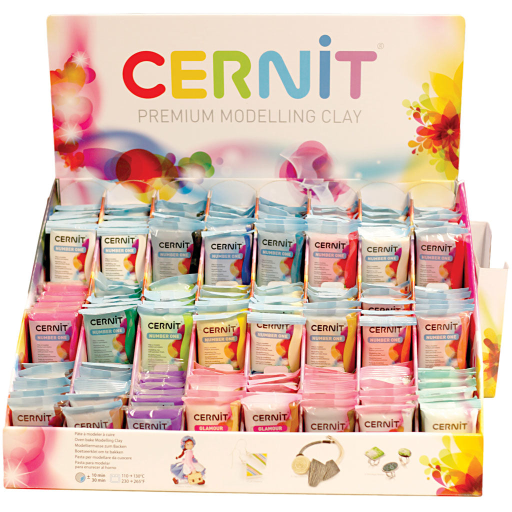 Cernit, différentes couleurs, boîte 24x6 1 boîte