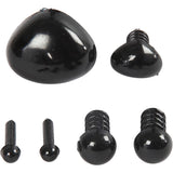 Olhos e narizes - preto, 20 sets