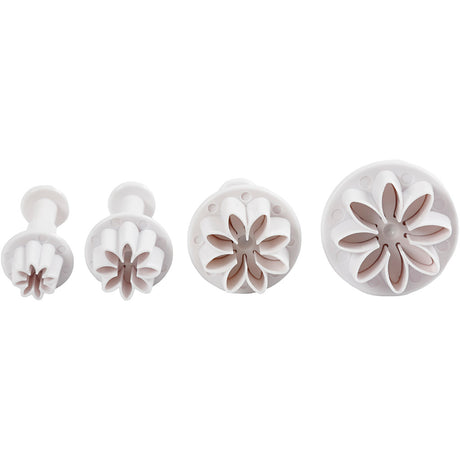 Creative company cutters with stamper flower, 4pc.