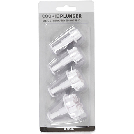 Creative company cutters with stamper flower, 4pc.