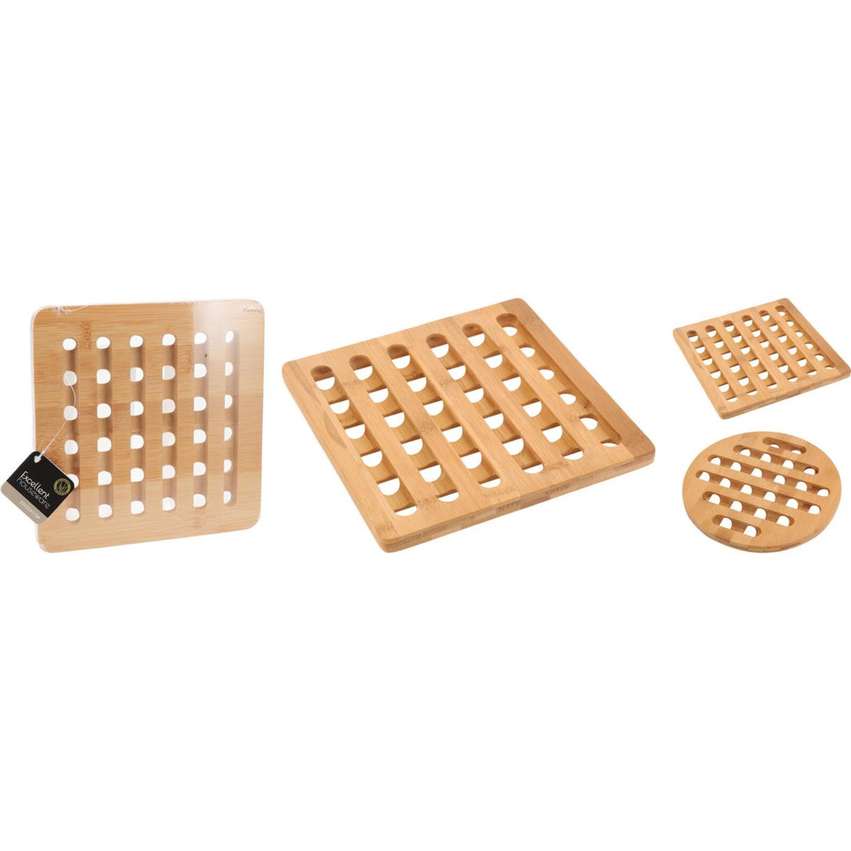 Excellent houseware coaster bamboo fsc 20x20cm