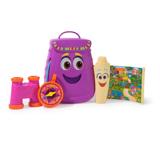 Dora de explorer dora - mijn avonturenrugzak, met ontdekkersaccessoires, een oprolbare kaart, speelgoedverrekijker en kompas