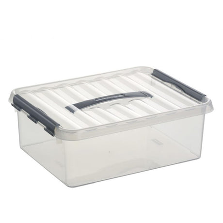 Úložný box Sunware q-line velký průhledný 12 litrů 30x40x14cm a4 spodní rozměr