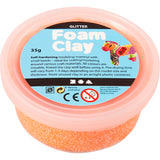 Foam clay ®, glitter, orange, 35 gr 1 box