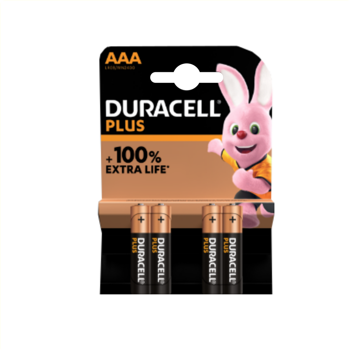 Plus alkaline battery aaa per 4 pieces orange black