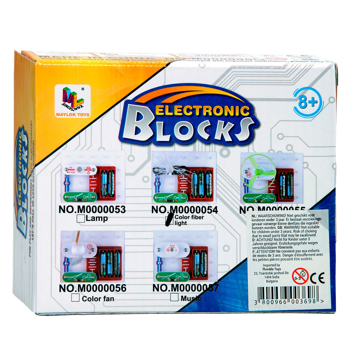 Electrical construction kit light fiber