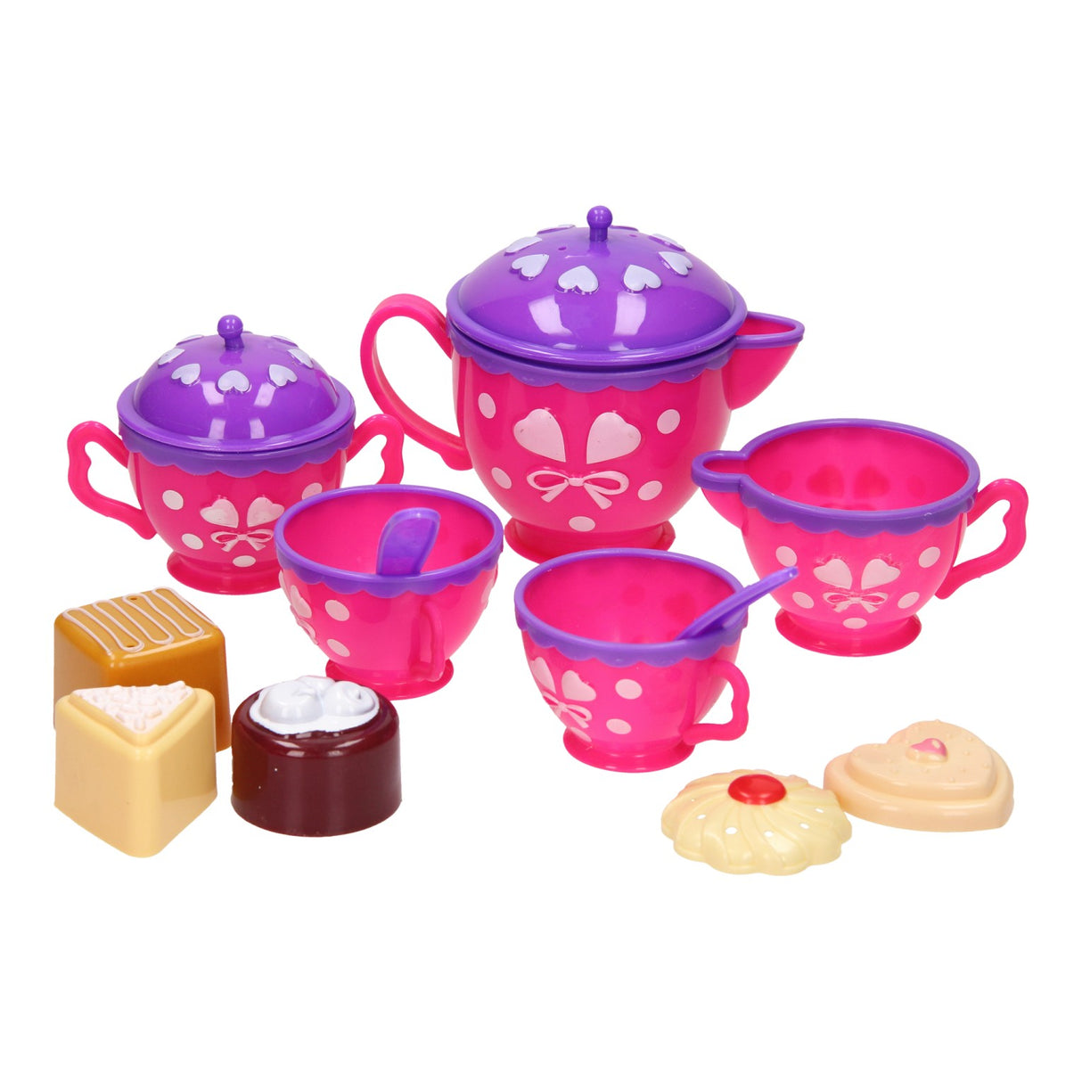 Tea set in drain rack