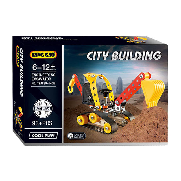 Jeu de construction chenilles pour mini pelle, 93 pièces.