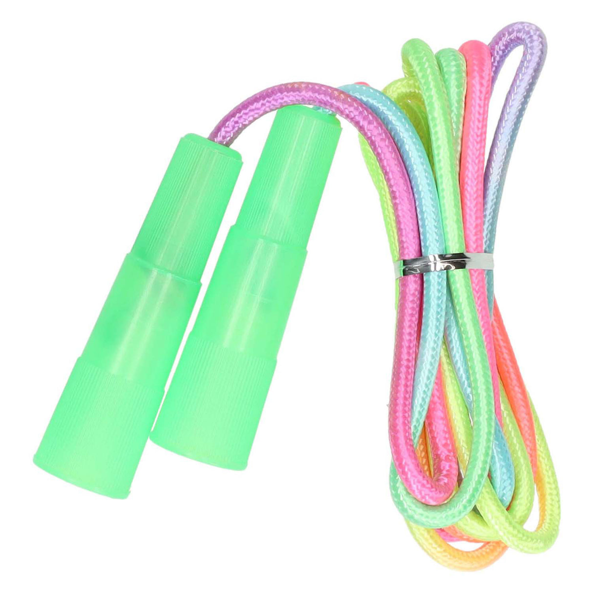 Jump rope with rainbow cord