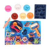 Clay set underwater world - 6 clay pots