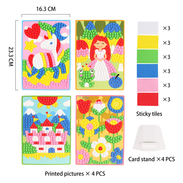 Mosaic collage princess craft kit