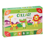 Mosaic collage wild animals craft set