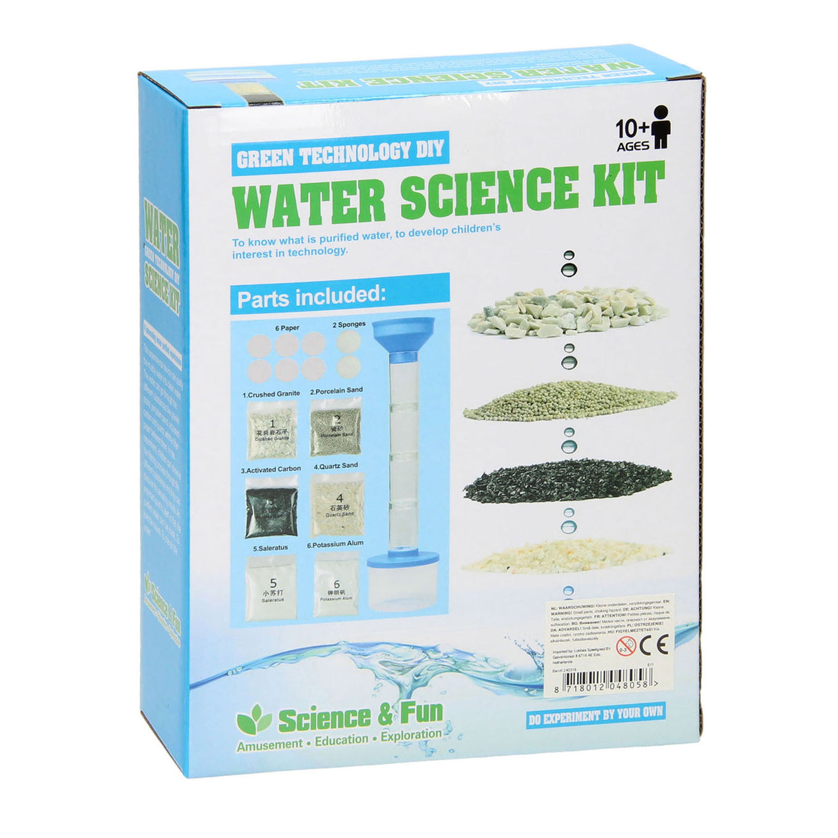 Ensemble d'expérience de kit de science de l'eau