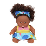 Boneca cachos com vestido, 22cm
