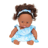 Baby doll curls with dress, 22 cm