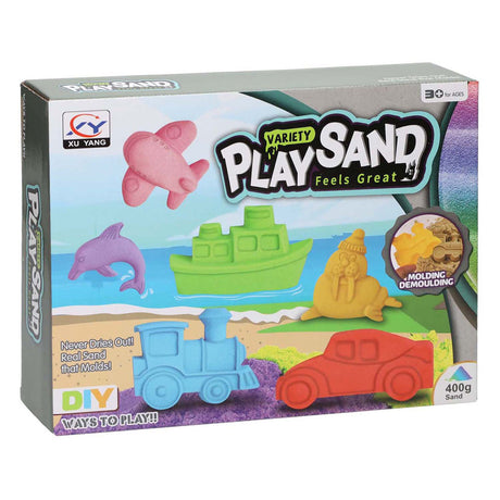 Speelzand voertuigen en dolfijn, 400gr