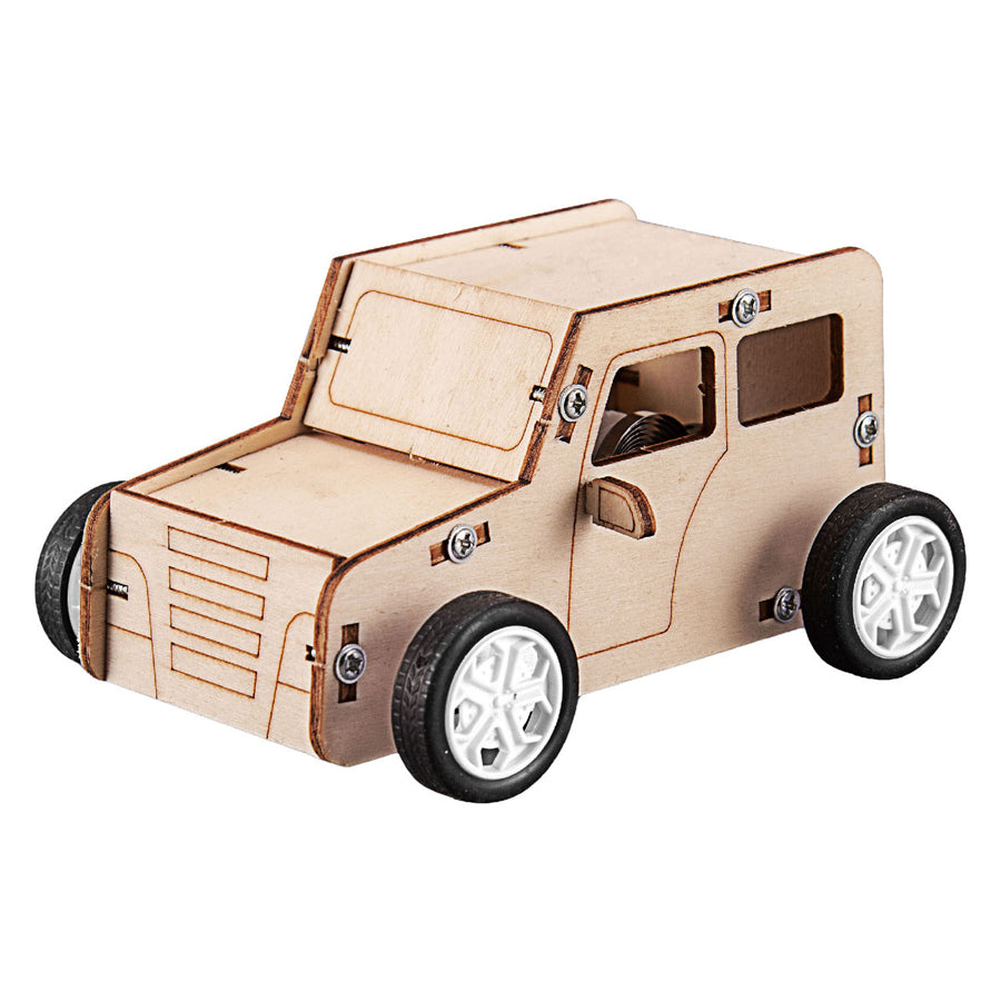 Kit de construcción de madera Pull String Car