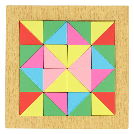 Houten tangram driehoeken