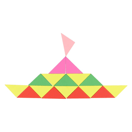 Houten tangram driehoeken