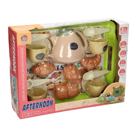 Tray play food breakfast and tea set