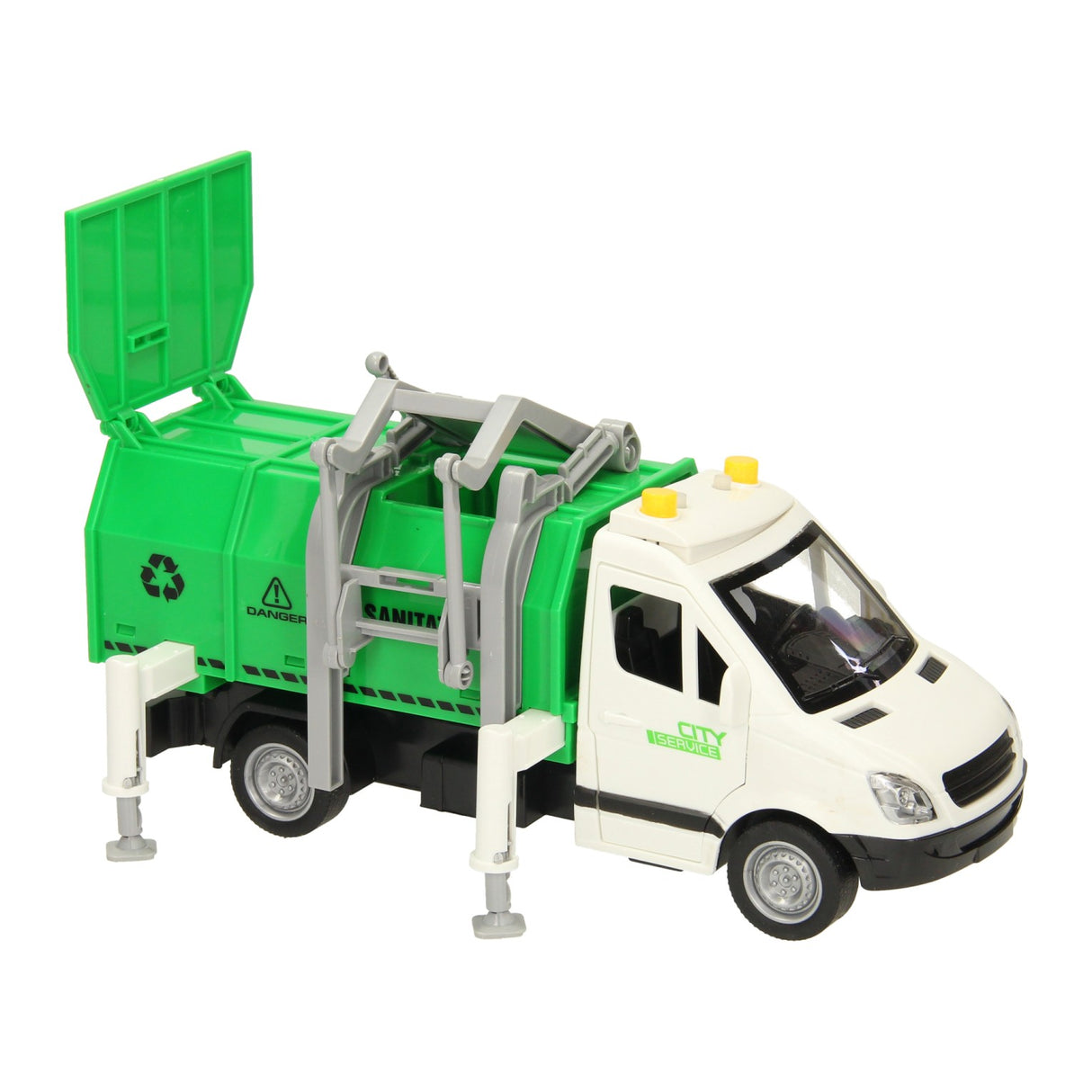 Carrinho de reciclagem com luz e som