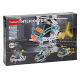 Metal construction kit helicopter, 106 pieces.