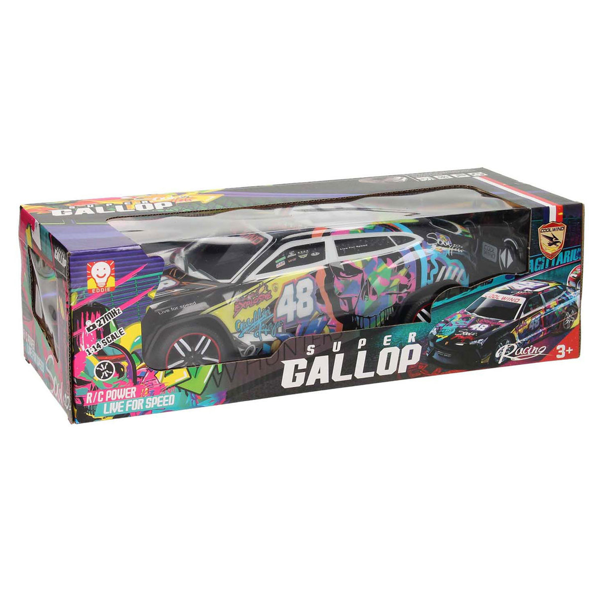 RC styrbar racingbil myk kroppens graffitet